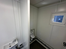 CONTENEDOR SANITARIO EQUIPADO CON 4x INODOROS / 1x URINARIO / 3x LAVABOS