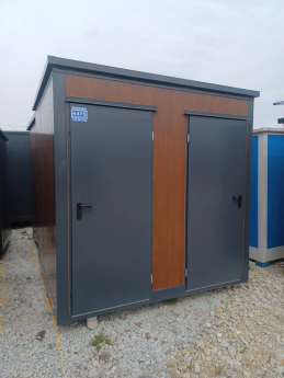 CONTENEDOR SANITARIO DOBLE 2 CABINAS - WC Y DUCHA 246x197x245