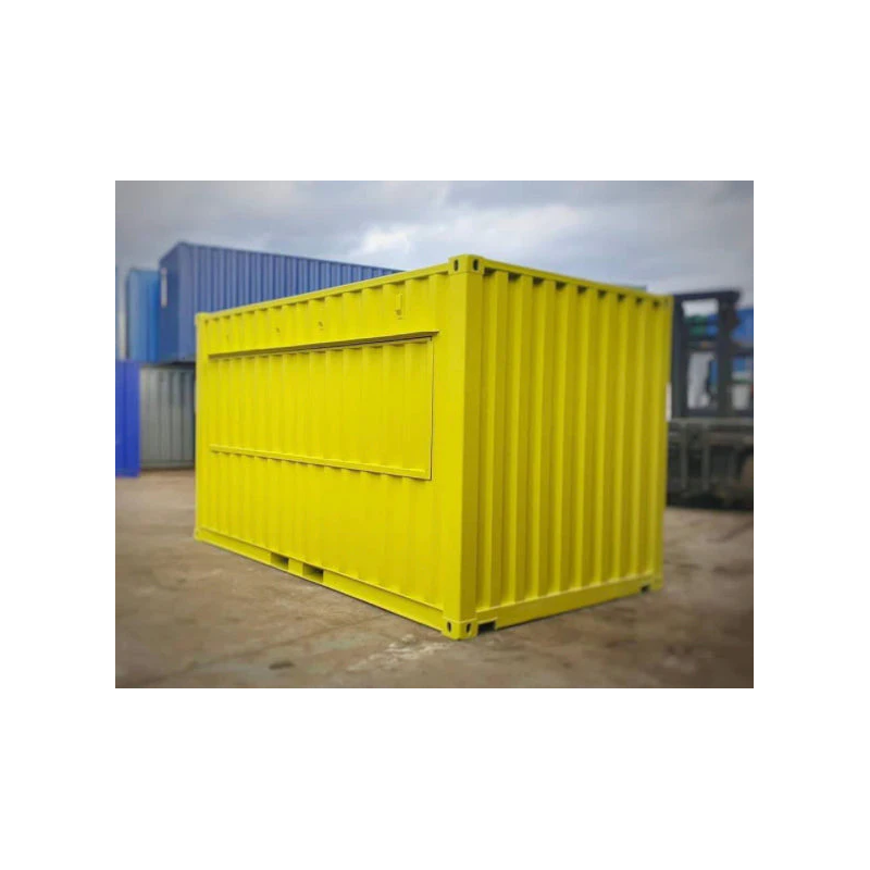 CONTENEDOR DE TRANSPORTE DE 20 PIES TRANSFORMADO EN CAFETERÍA / BAR / SNACK BAR