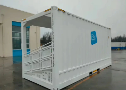 STAND DE CONTENEDORES ESCALONADOS DE 20 PIES