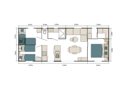 MOBIL HOME LOUISIANA PONANT (40M2) 3 DORMITORIOS