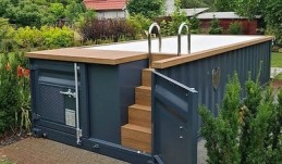 PISCINA CONTENEDOR DE 6,2 M x 2,5 M CON BOMBA DE CALOR