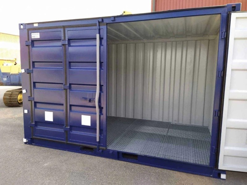 CONTENEDOR DE 4M CON DEPÓSITO DE DRENAJE