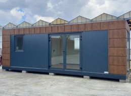 CASA/OFICINA CONTENEDOR DE 8X3 M – MODELO HELSINKI CON COCINA Y BAÑO